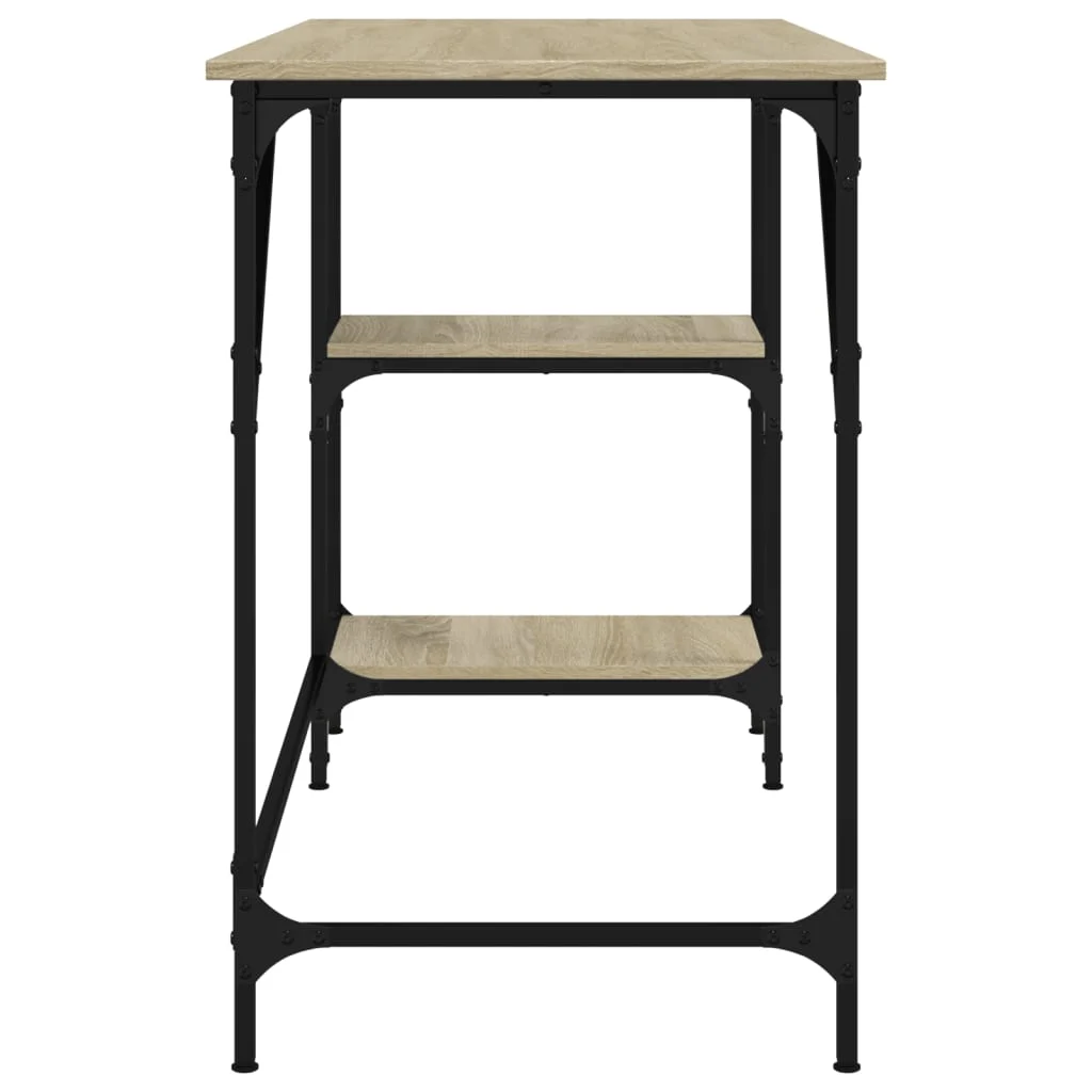 Bureau 120 x 50 x 75 cm chêne sonoma bois d'ingénierie – vue de dos