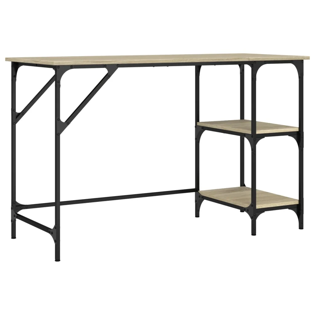Bureau 120 x 50 x 75 cm chêne sonoma bois d'ingénierie – vue de côté