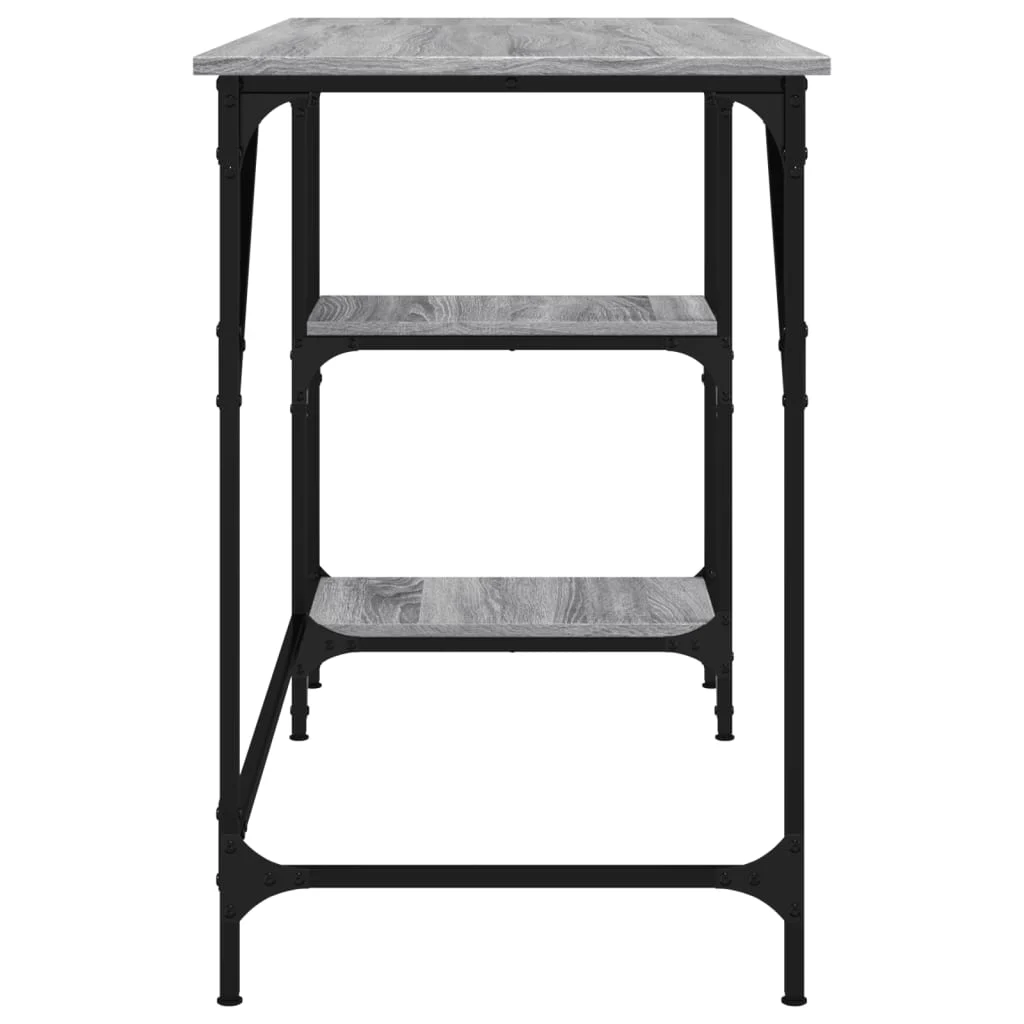 Bureau 120 x 50 x 75 cm sonoma gris bois d'ingénierie – vue de dos