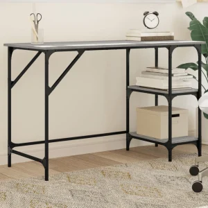 Bureau 120 x 50 x 75 cm sonoma gris bois d'ingénierie – vue d’ensemble