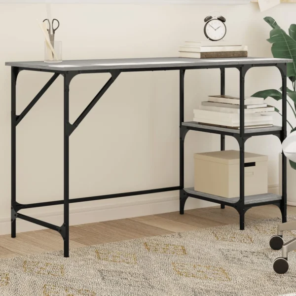 Bureau 120 x 50 x 75 cm sonoma gris bois d'ingénierie – vue d’ensemble