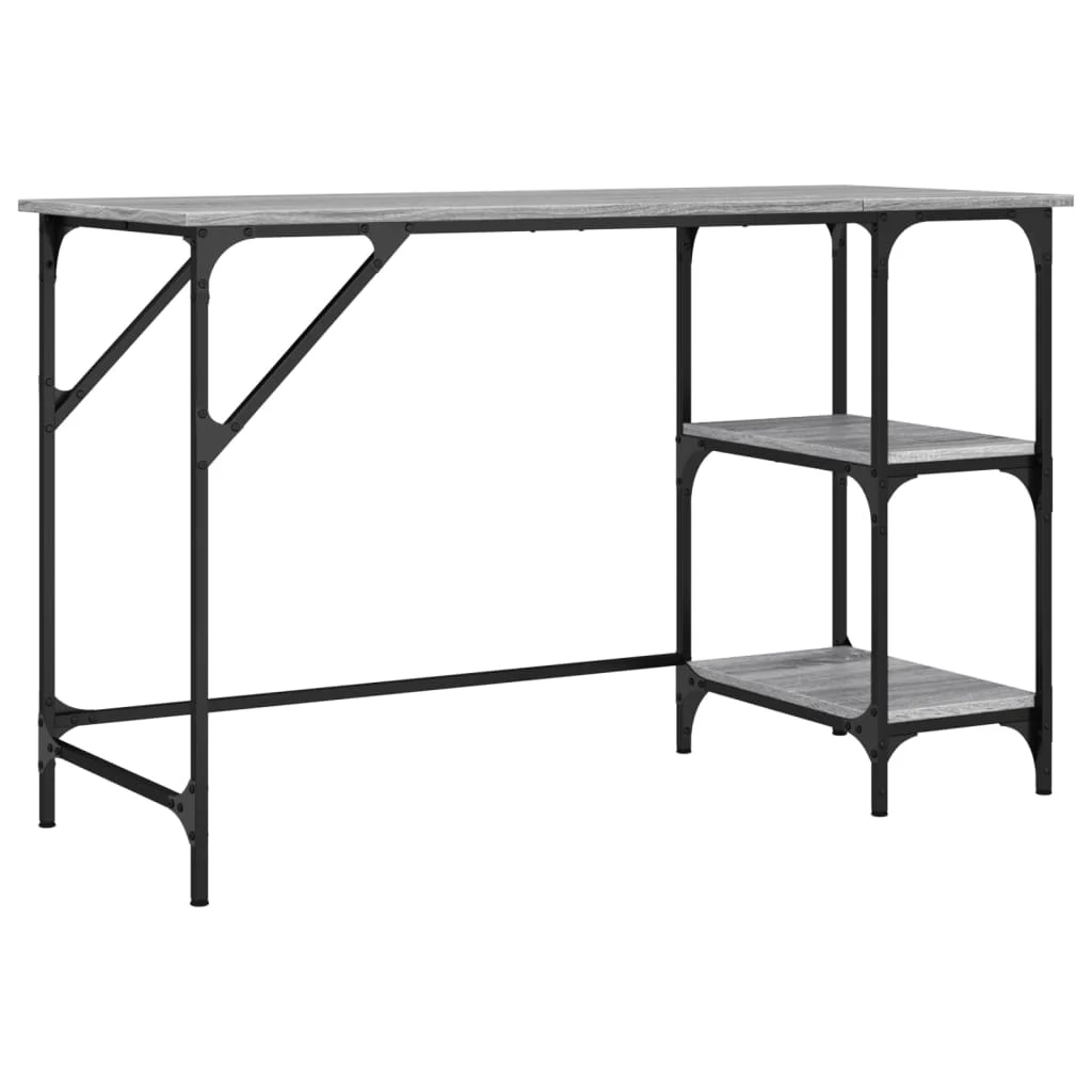 Bureau 120 x 50 x 75 cm sonoma gris bois d'ingénierie – vue de côté