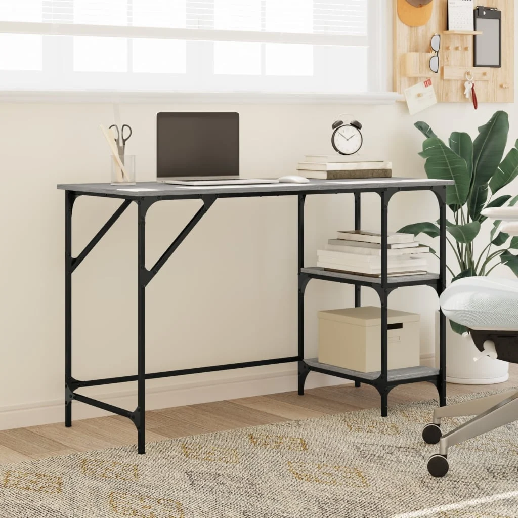 Bureau 120 x 50 x 75 cm sonoma gris bois d'ingénierie – vue de détail