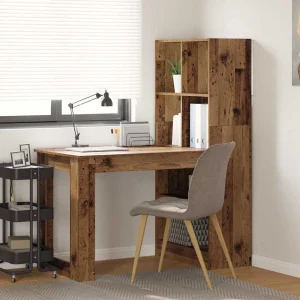 Bureau 122 x 67 x 145 cm bois ancien bois d'ingénierie – vue d’ensemble