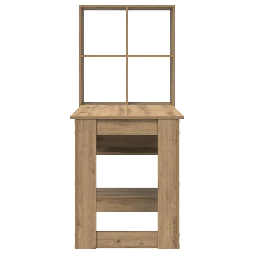 Bureau 122 x 67 x 145 cm chêne artisanal bois d'ingénierie – vue de dos