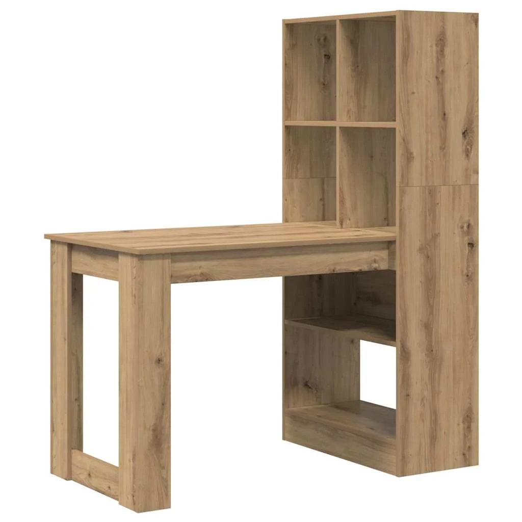 Bureau 122 x 67 x 145 cm chêne artisanal bois d'ingénierie – vue de côté