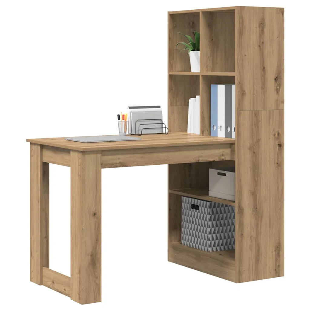 Bureau 122 x 67 x 145 cm chêne artisanal bois d'ingénierie – vue de détail
