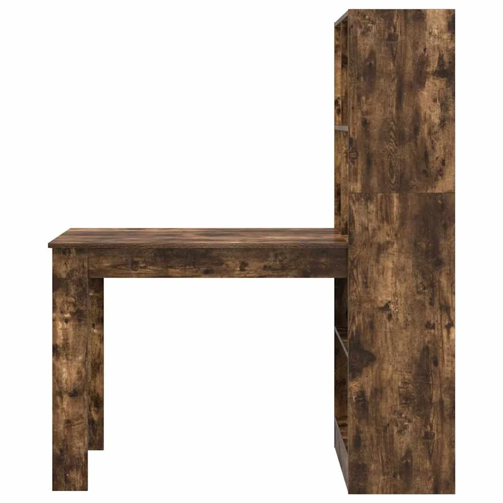 Bureau 122 x 67 x 145 cm chêne fumé bois d'ingénierie – vue de dessus