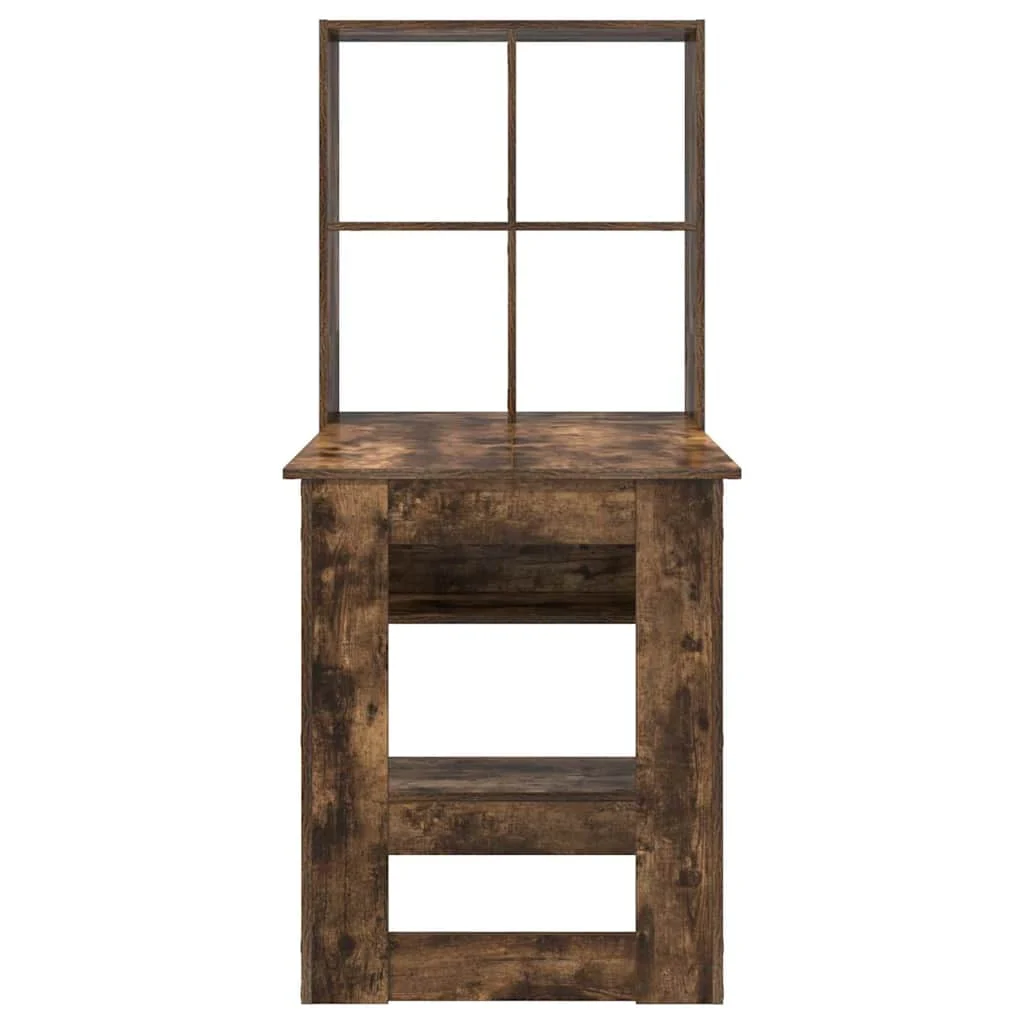 Bureau 122 x 67 x 145 cm chêne fumé bois d'ingénierie – vue de dos