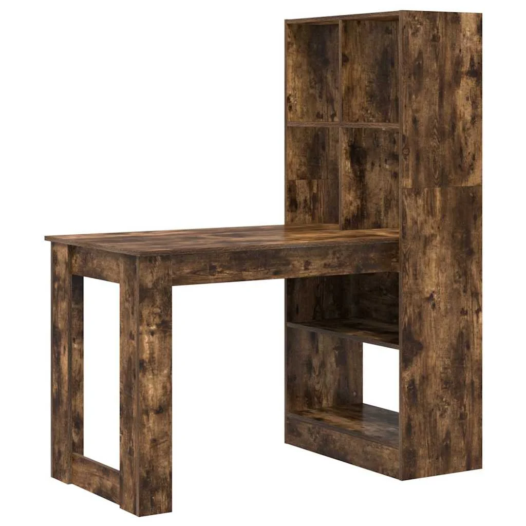 Bureau 122 x 67 x 145 cm chêne fumé bois d'ingénierie – vue de côté