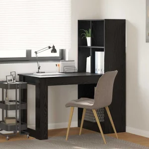 Bureau 122 x 67 x 145 cm chêne noir bois d'ingénierie – vue d’ensemble