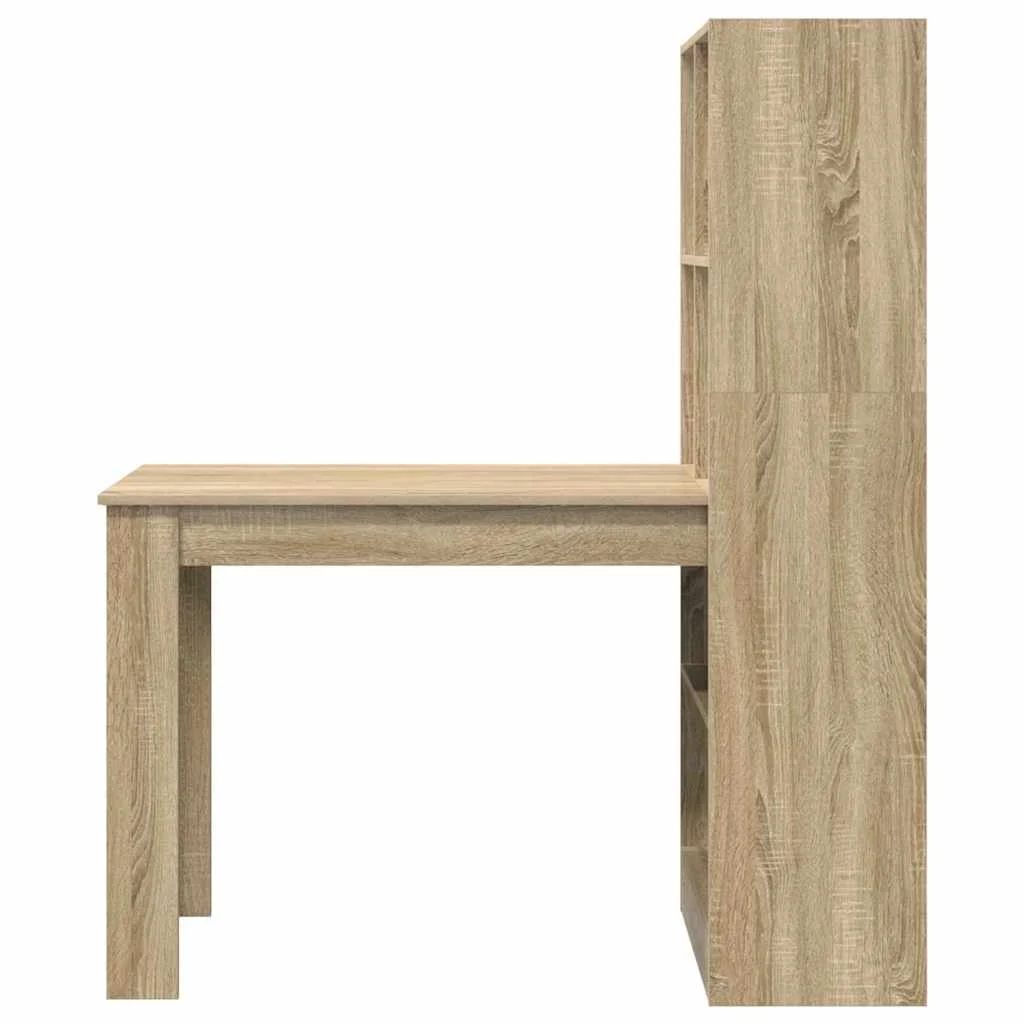 Bureau 122 x 67 x 145 cm chêne sonoma bois d'ingénierie – vue de dessus