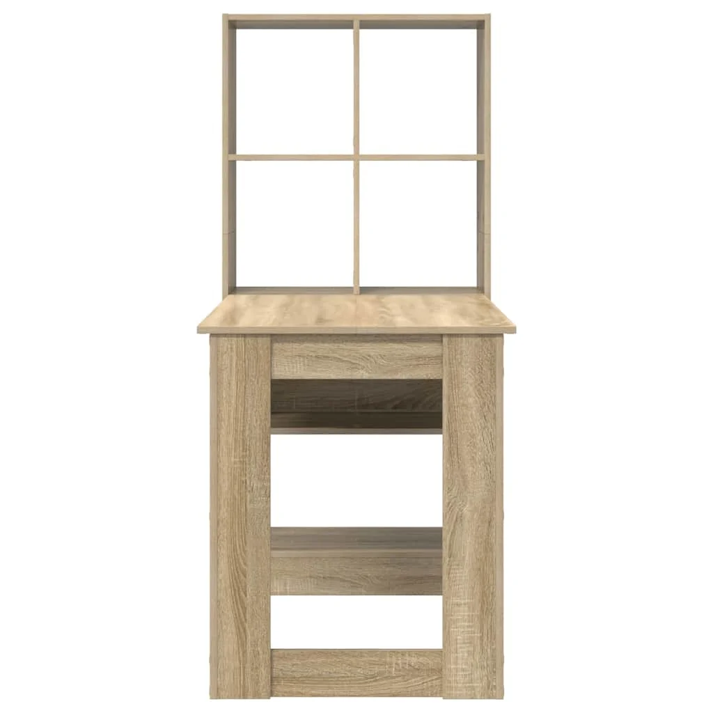 Bureau 122 x 67 x 145 cm chêne sonoma bois d'ingénierie – vue de dos
