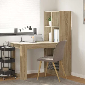 Bureau 122 x 67 x 145 cm chêne sonoma bois d'ingénierie – vue d’ensemble