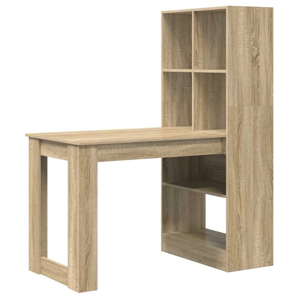 Bureau 122 x 67 x 145 cm chêne sonoma bois d'ingénierie – vue de côté