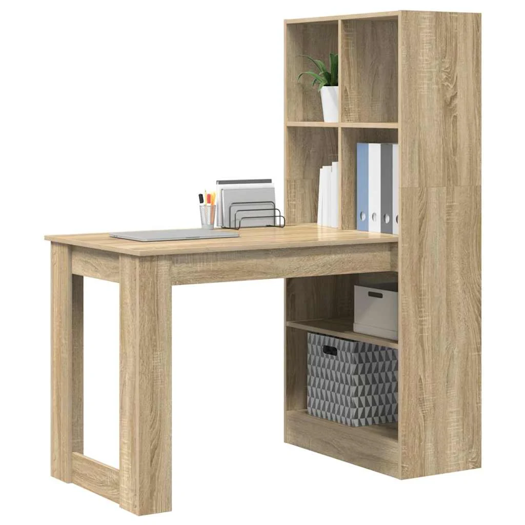 Bureau 122 x 67 x 145 cm chêne sonoma bois d'ingénierie – vue de détail