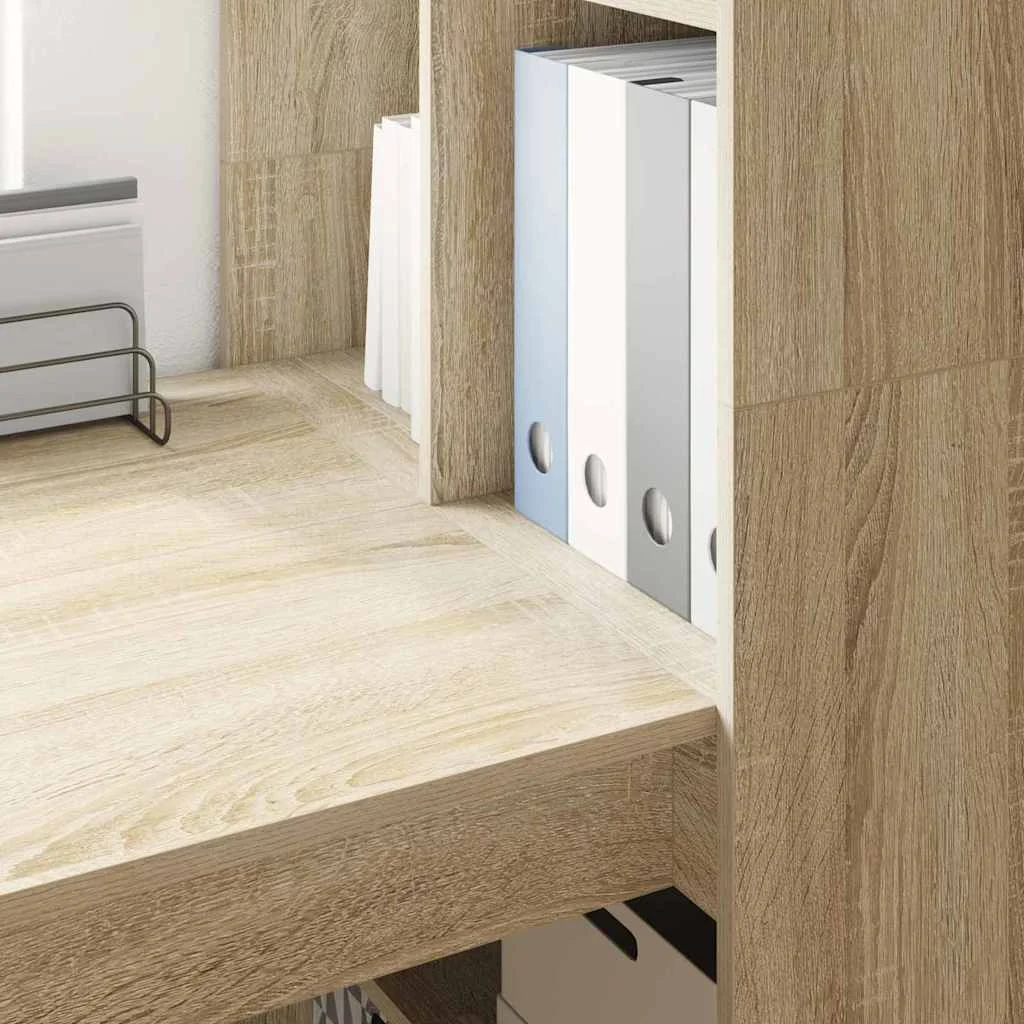 Bureau 122 x 67 x 145 cm chêne sonoma bois d'ingénierie – vue en situation