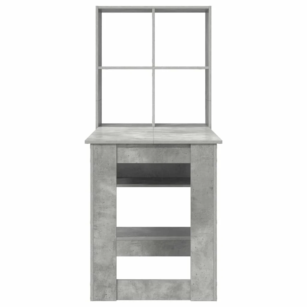 Bureau 122 x 67 x 145 cm gris béton bois d'ingénierie – vue de dos