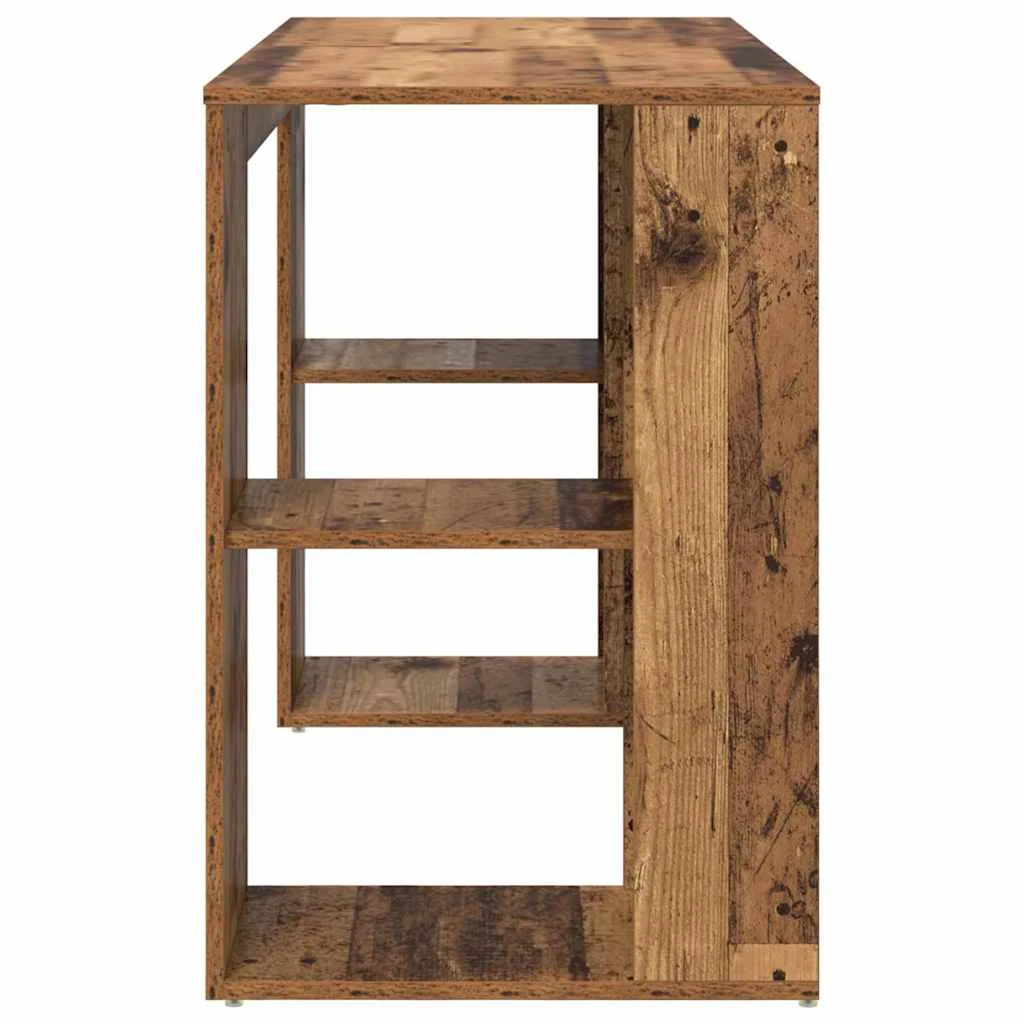 Bureau 130 x 50,5 x 75 cm bois ancien bois d'ingénierie – vue de dos