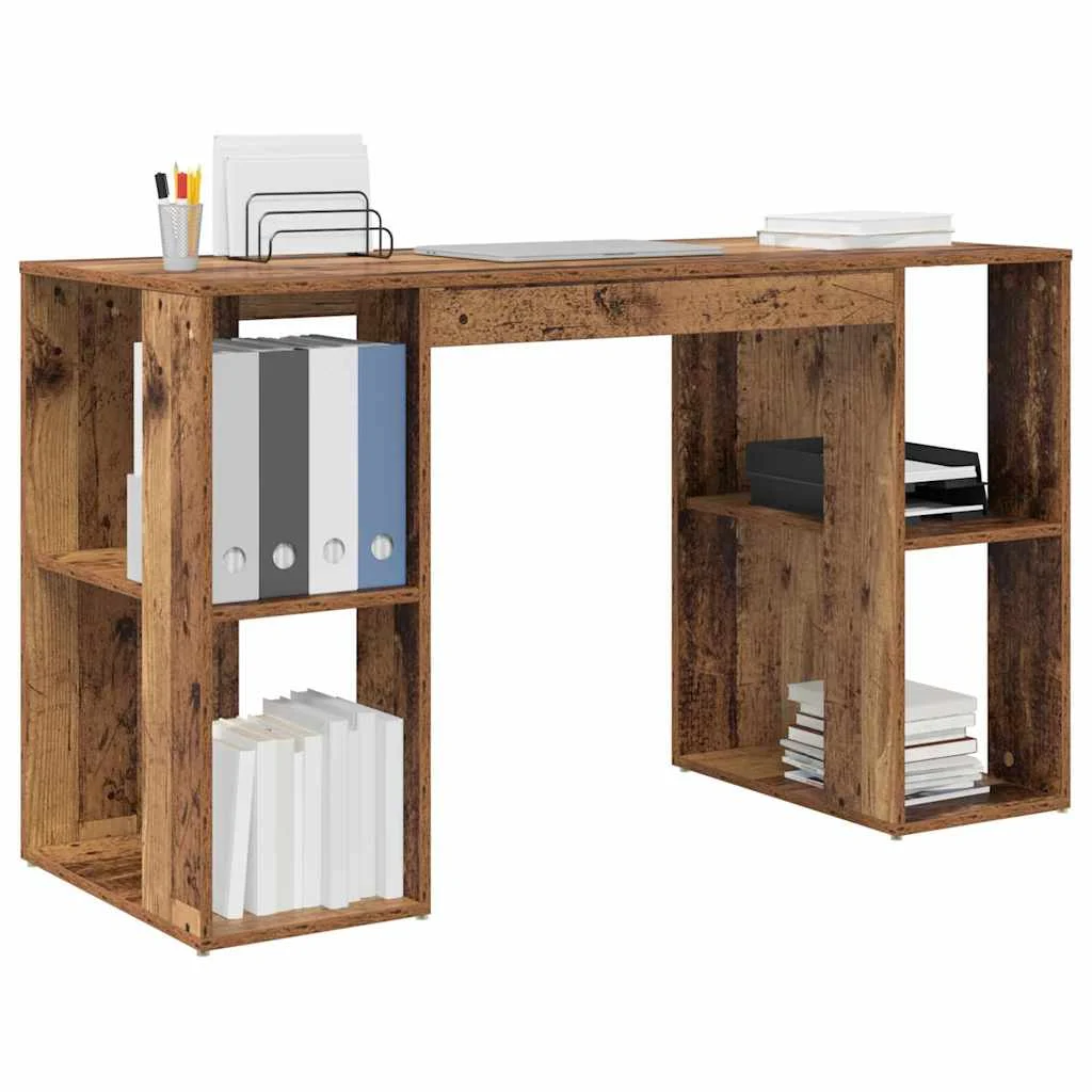 Bureau 130 x 50,5 x 75 cm bois ancien bois d'ingénierie – vue de détail