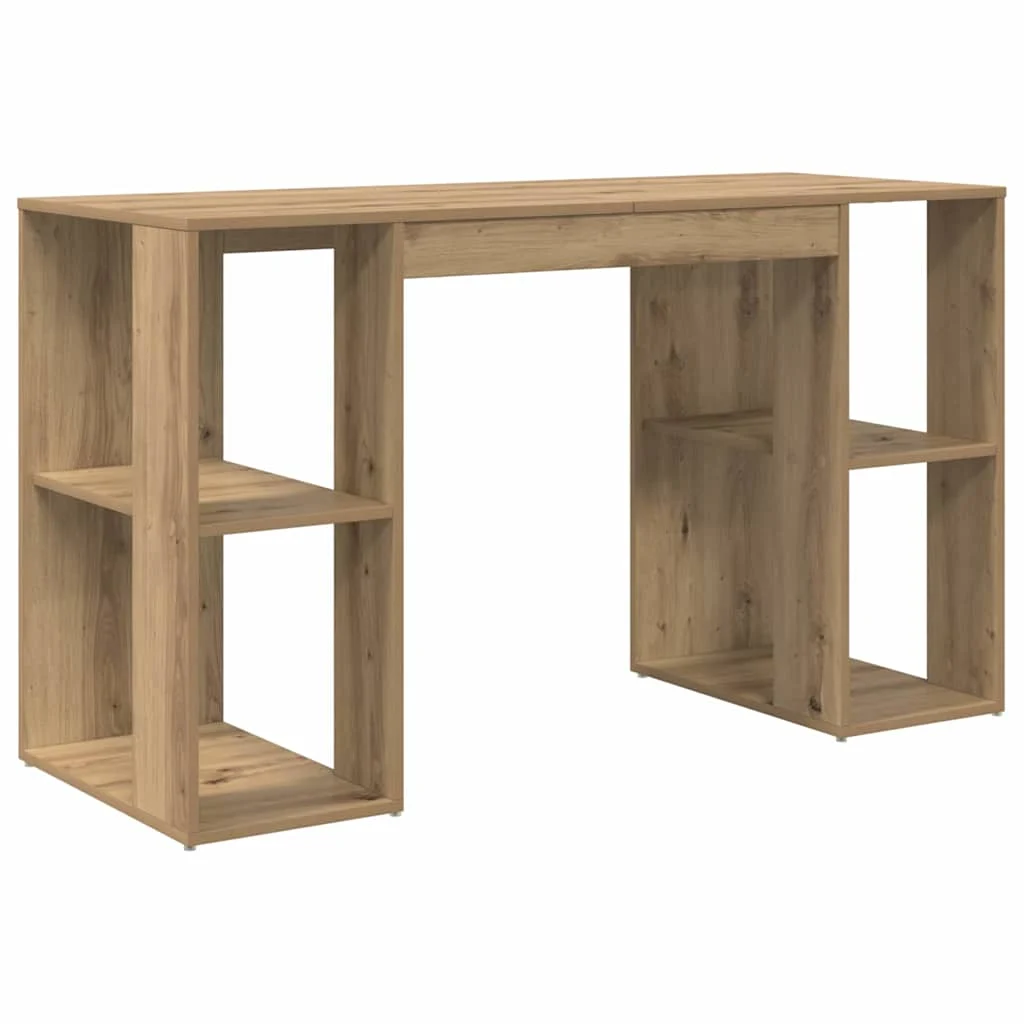 Bureau 130 x 50,5 x 75 cm chêne artisanal bois d'ingénierie – vue de côté