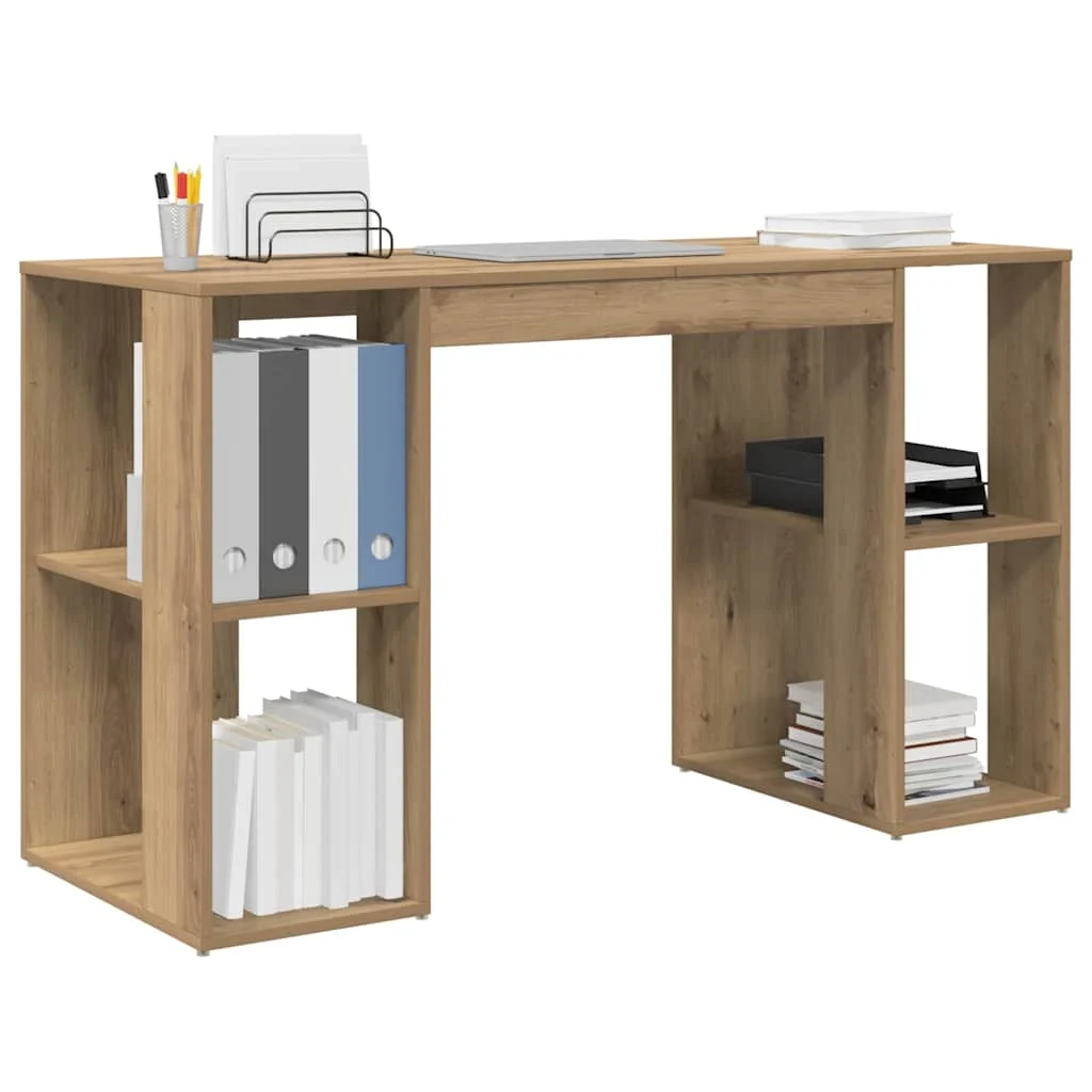 Bureau 130 x 50,5 x 75 cm chêne artisanal bois d'ingénierie – vue de détail
