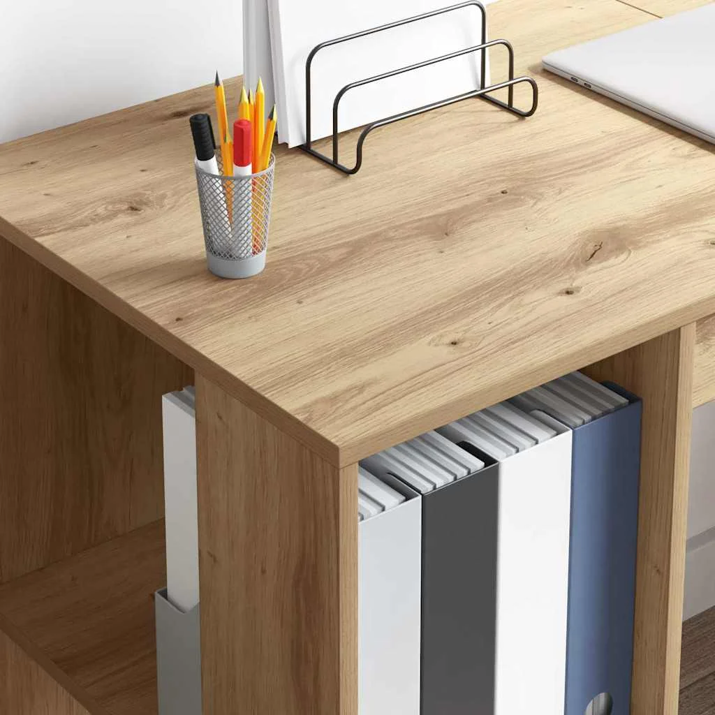 Bureau 130 x 50,5 x 75 cm chêne artisanal bois d'ingénierie – vue en situation