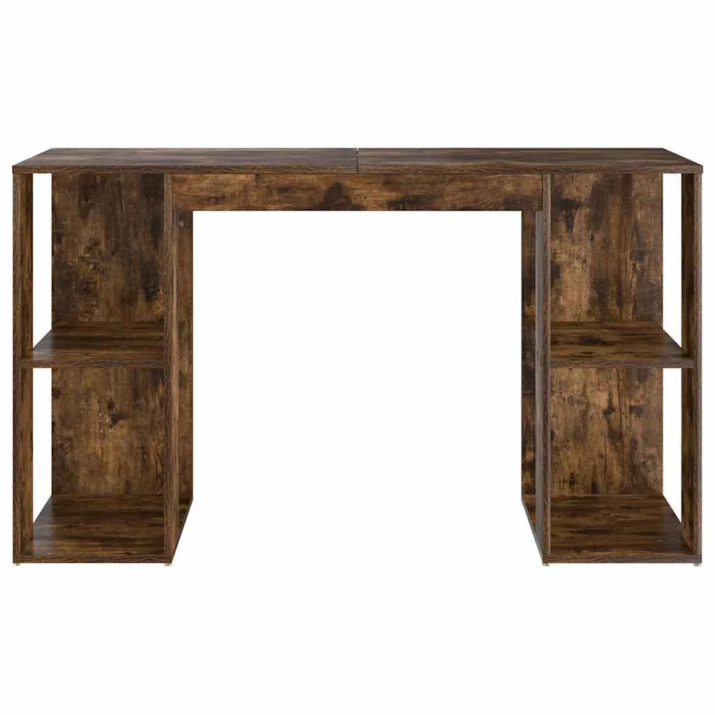 Bureau 130 x 50,5 x 75 cm chêne fumé bois d'ingénierie – vue de dessus
