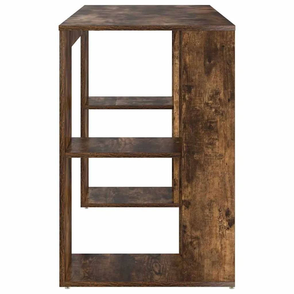 Bureau 130 x 50,5 x 75 cm chêne fumé bois d'ingénierie – vue de dos