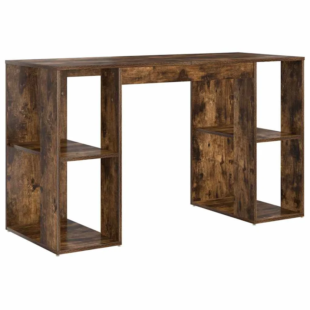 Bureau 130 x 50,5 x 75 cm chêne fumé bois d'ingénierie – vue de côté