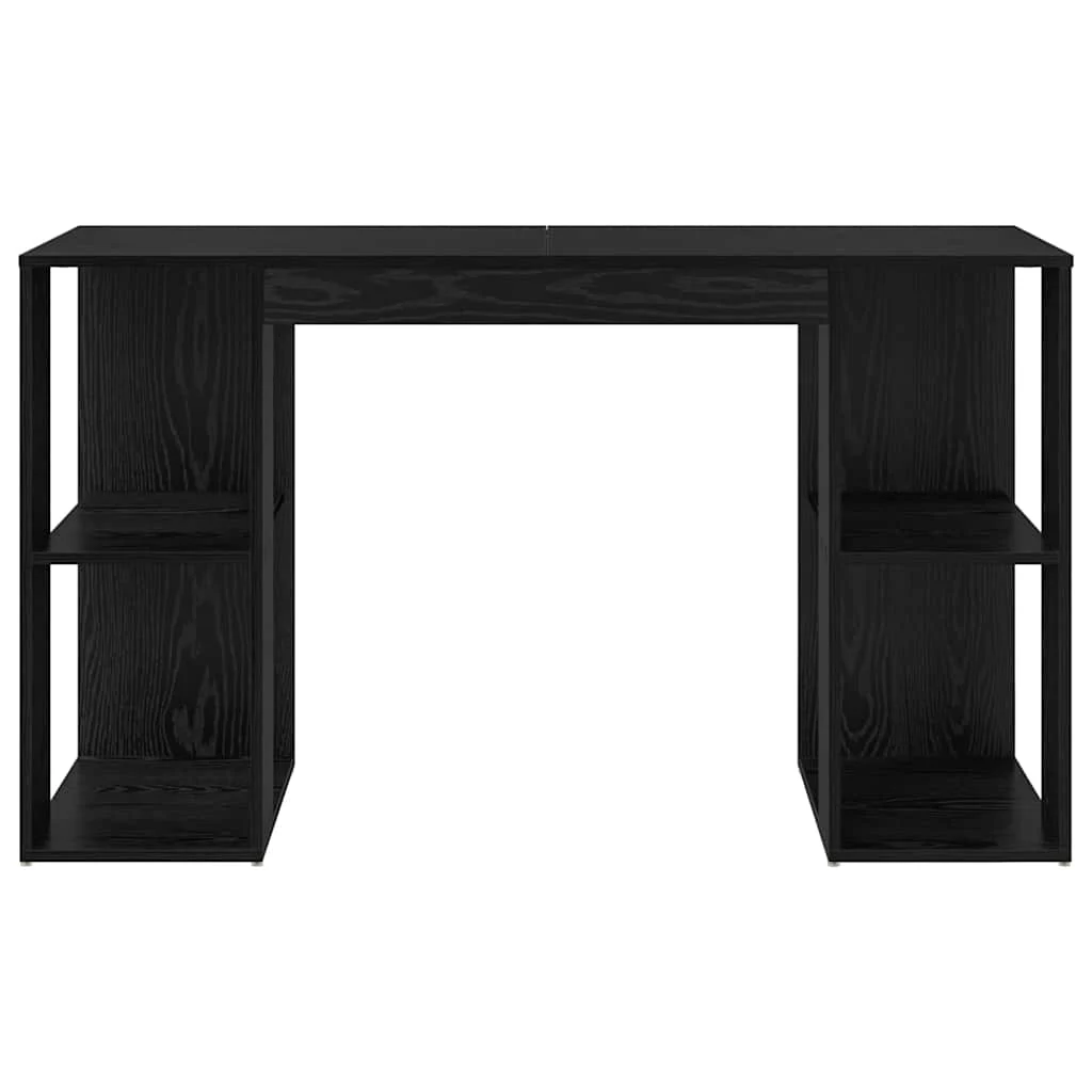 Bureau 130 x 50,5 x 75 cm chêne noir bois d'ingénierie – vue de dessus