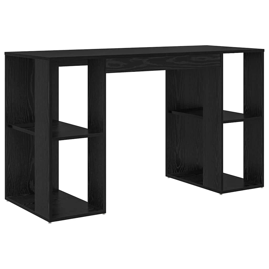 Bureau 130 x 50,5 x 75 cm chêne noir bois d'ingénierie – vue de côté