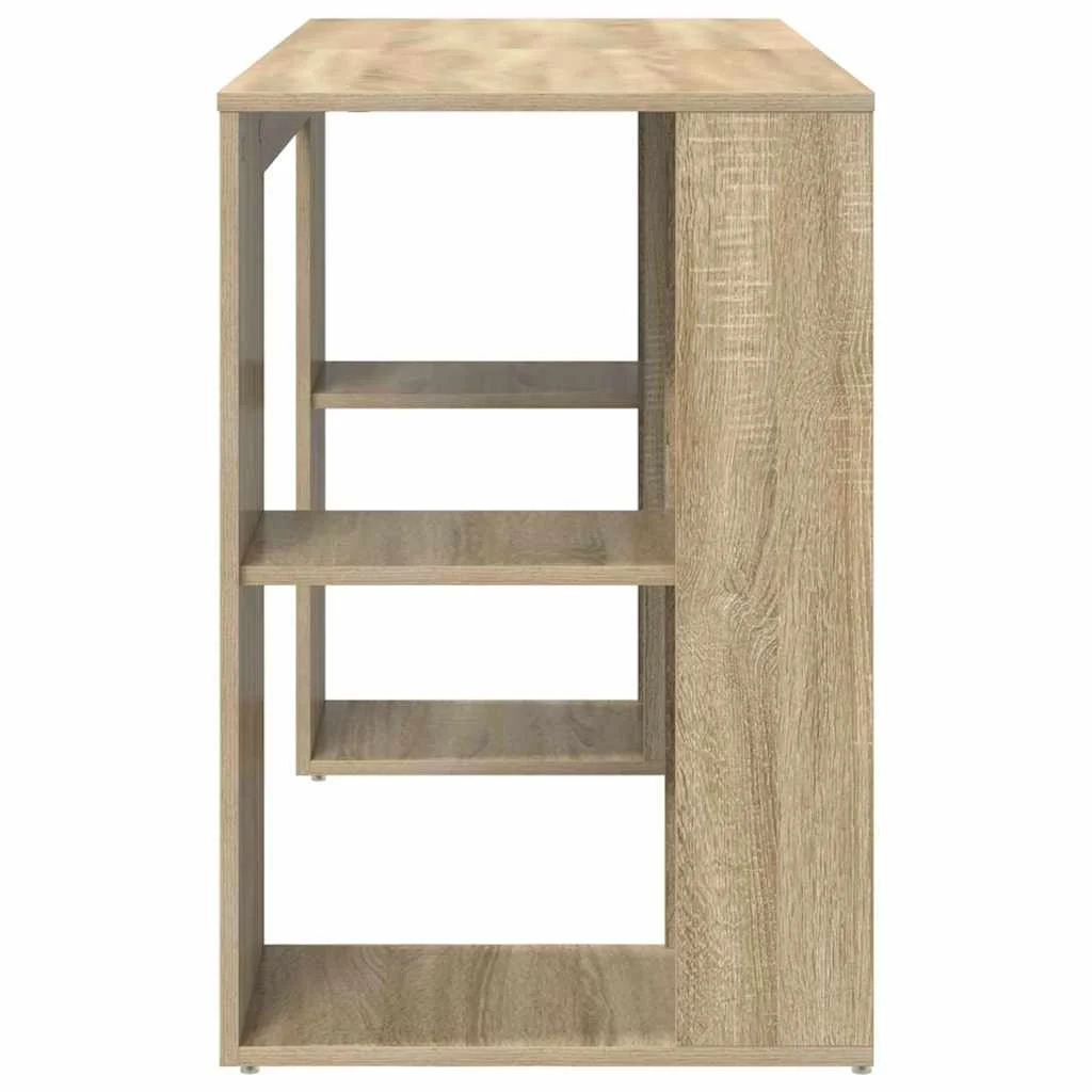 Bureau 130 x 50,5 x 75 cm chêne sonoma bois d'ingénierie – vue de dos