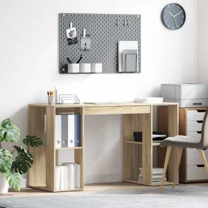 Bureau 130 x 50,5 x 75 cm chêne sonoma bois d'ingénierie – vue d’ensemble