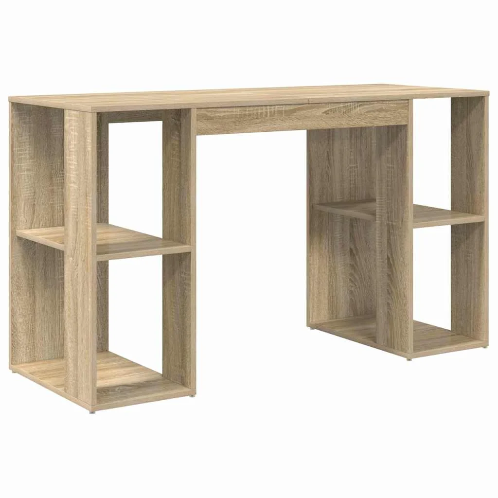 Bureau 130 x 50,5 x 75 cm chêne sonoma bois d'ingénierie – vue de côté
