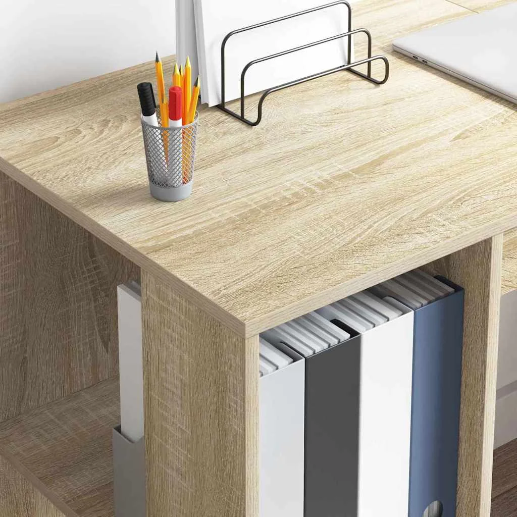 Bureau 130 x 50,5 x 75 cm chêne sonoma bois d'ingénierie – vue en situation