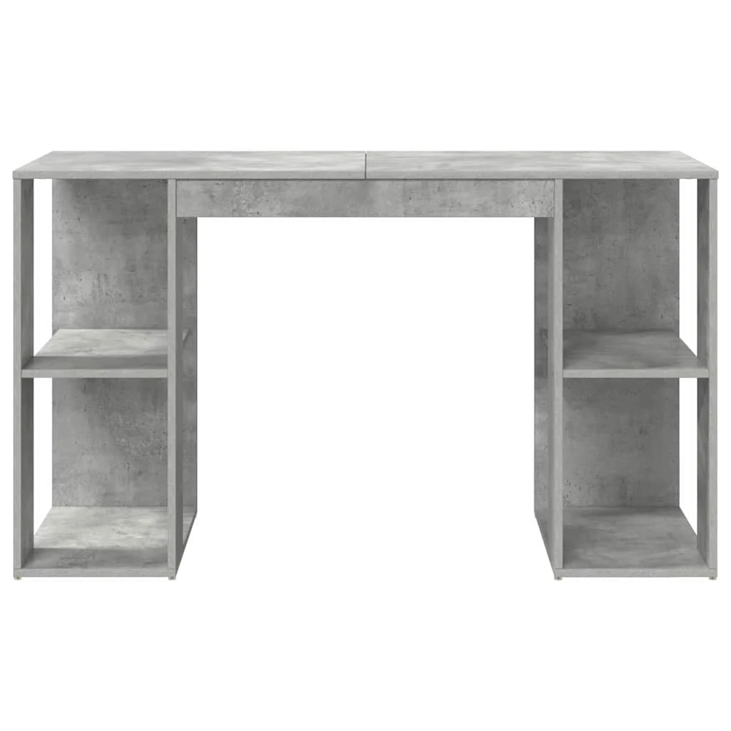 Bureau 130 x 50,5 x 75 cm gris béton bois d'ingénierie – vue de dessus