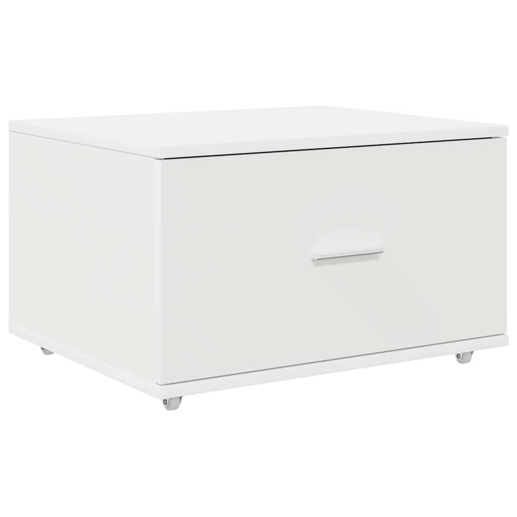 Bureau 131,5 x 50 x 106,5 cm blanc bois d'ingénierie – modèle 2 – vue de dos