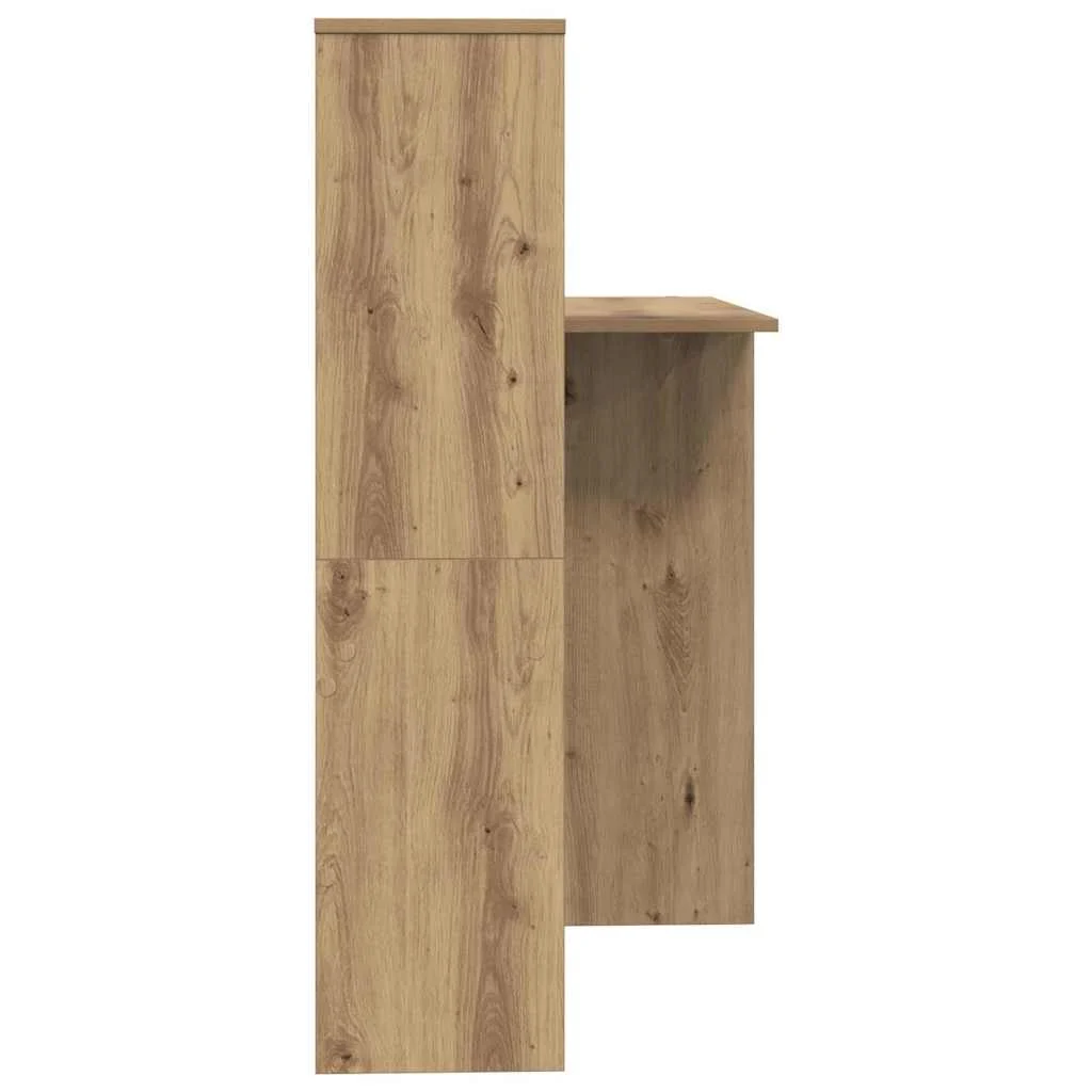 Bureau 131,5 x 50 x 106,5 cm chêne artisanal bois d'ingénierie – vue de dos