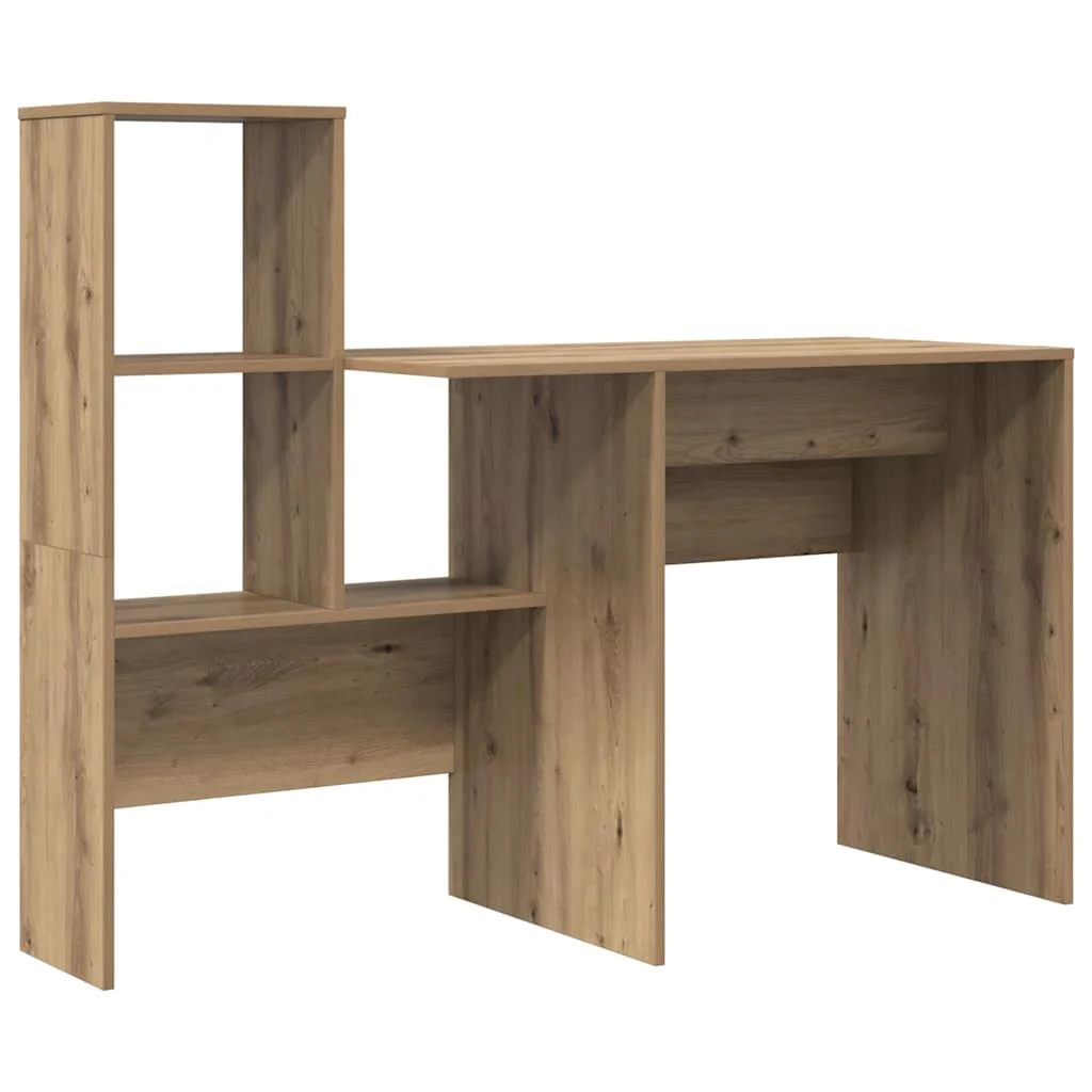 Bureau 131,5 x 50 x 106,5 cm chêne artisanal bois d'ingénierie – vue de côté