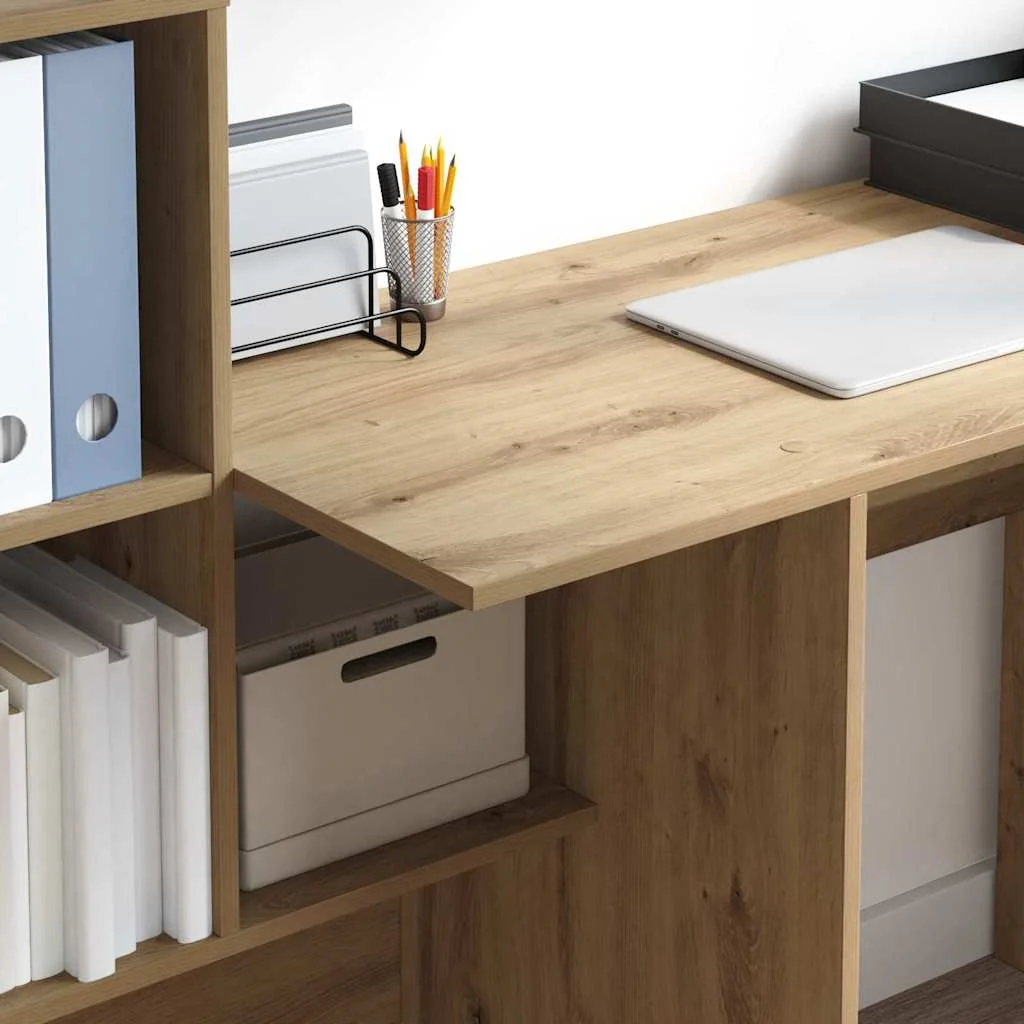 Bureau 131,5 x 50 x 106,5 cm chêne artisanal bois d'ingénierie – vue en situation