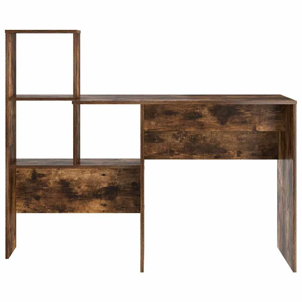 Bureau 131,5 x 50 x 106,5 cm chêne fumé bois d'ingénierie – vue de dessus