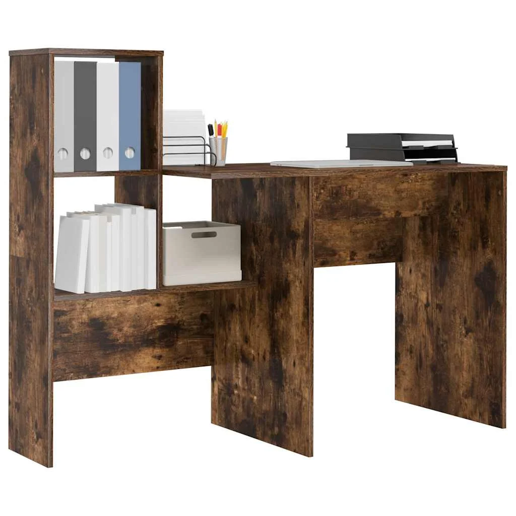 Bureau 131,5 x 50 x 106,5 cm chêne fumé bois d'ingénierie – vue de détail