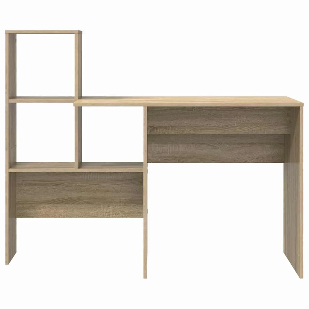Bureau 131,5 x 50 x 106,5 cm chêne sonoma bois d'ingénierie – vue de dessus