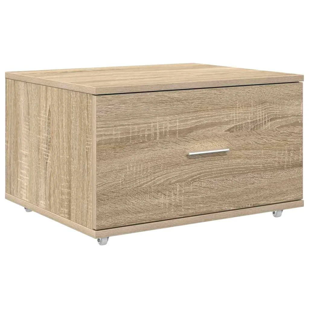 Bureau 131,5 x 50 x 106,5 cm chêne sonoma bois d'ingénierie – modèle 2 – vue de dos