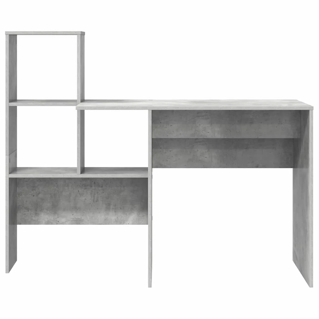 Bureau 131,5 x 50 x 106,5 cm gris béton bois d'ingénierie – vue de dessus