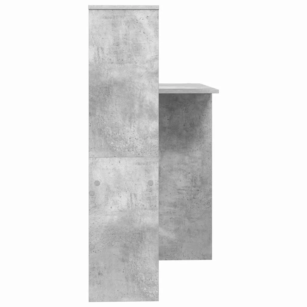 Bureau 131,5 x 50 x 106,5 cm gris béton bois d'ingénierie – vue de dos