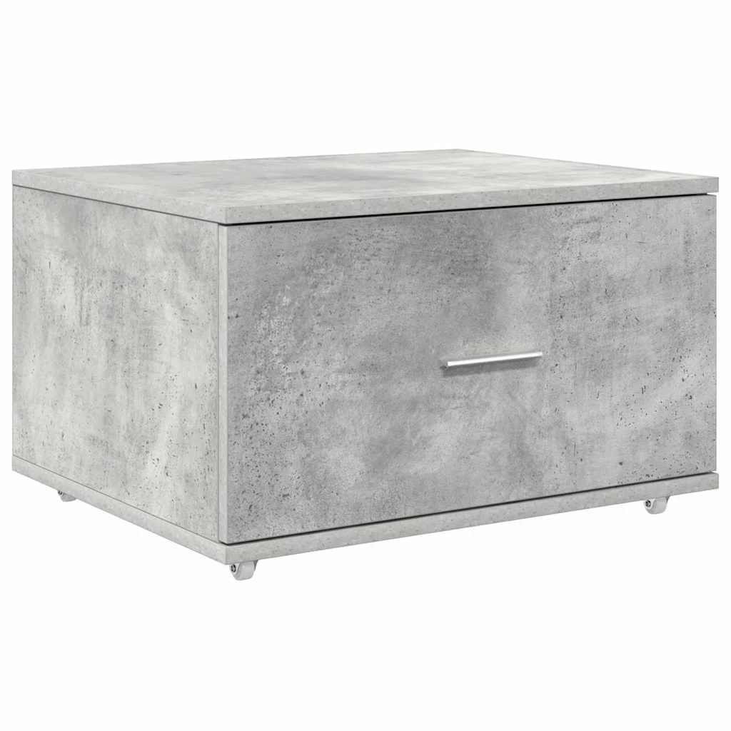 Bureau 131,5 x 50 x 106,5 cm gris béton bois d'ingénierie – modèle 2 – vue de dos