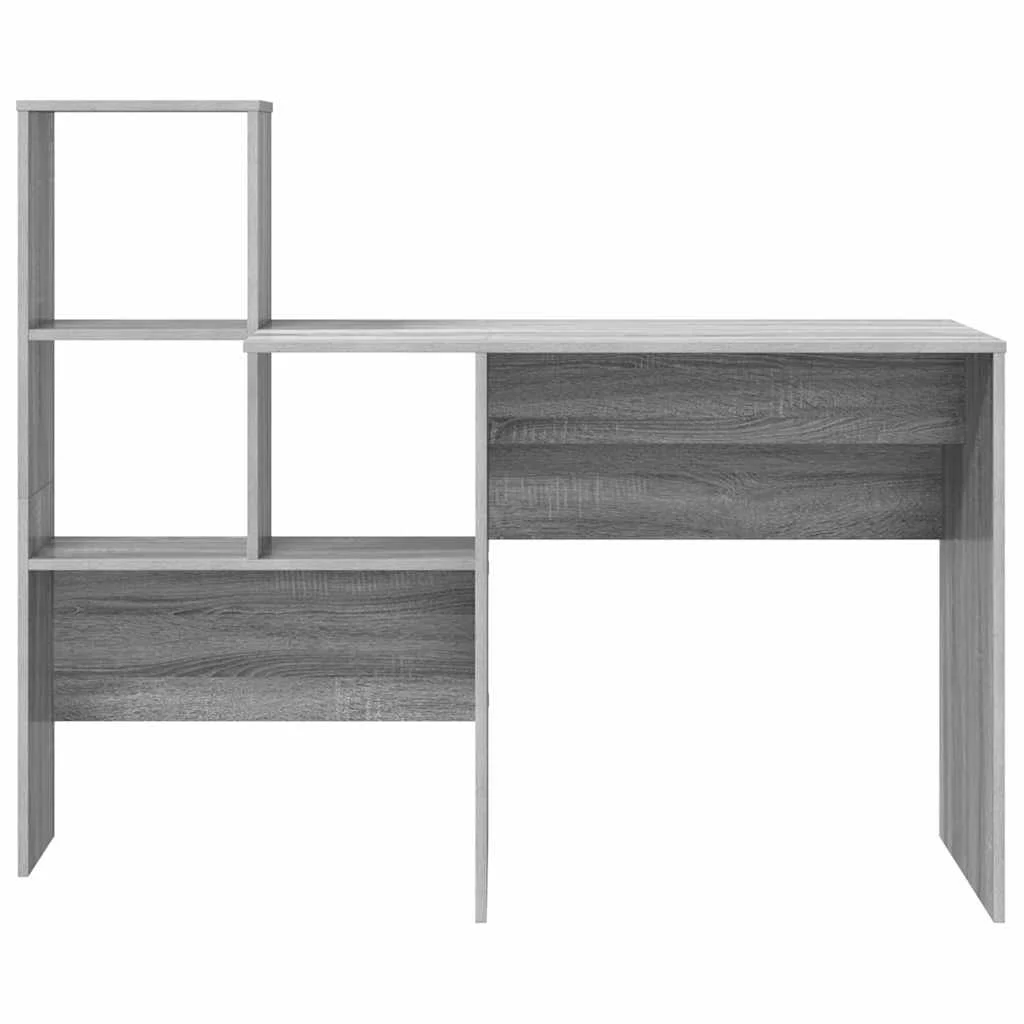 Bureau 131,5 x 50 x 106,5 cm sonoma gris bois d'ingénierie – vue de dessus