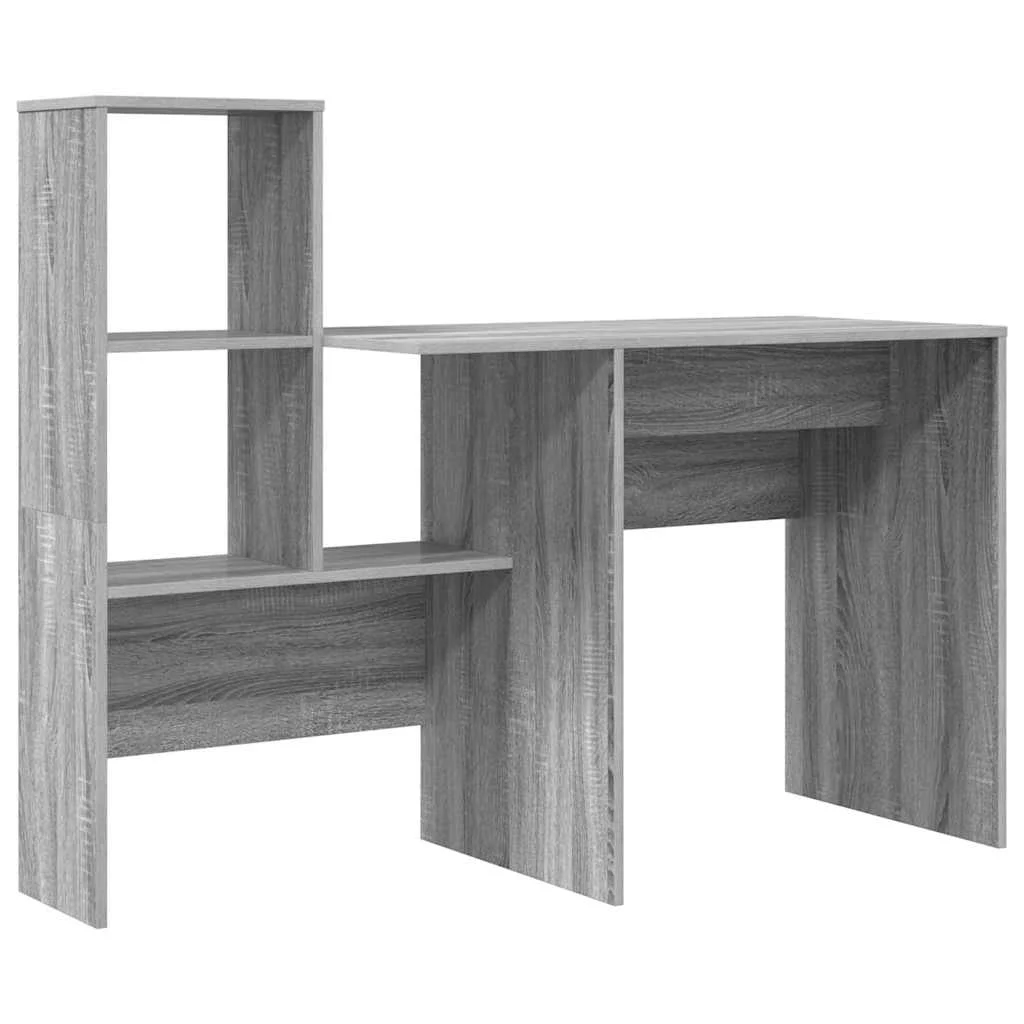 Bureau 131,5 x 50 x 106,5 cm sonoma gris bois d'ingénierie – vue de côté